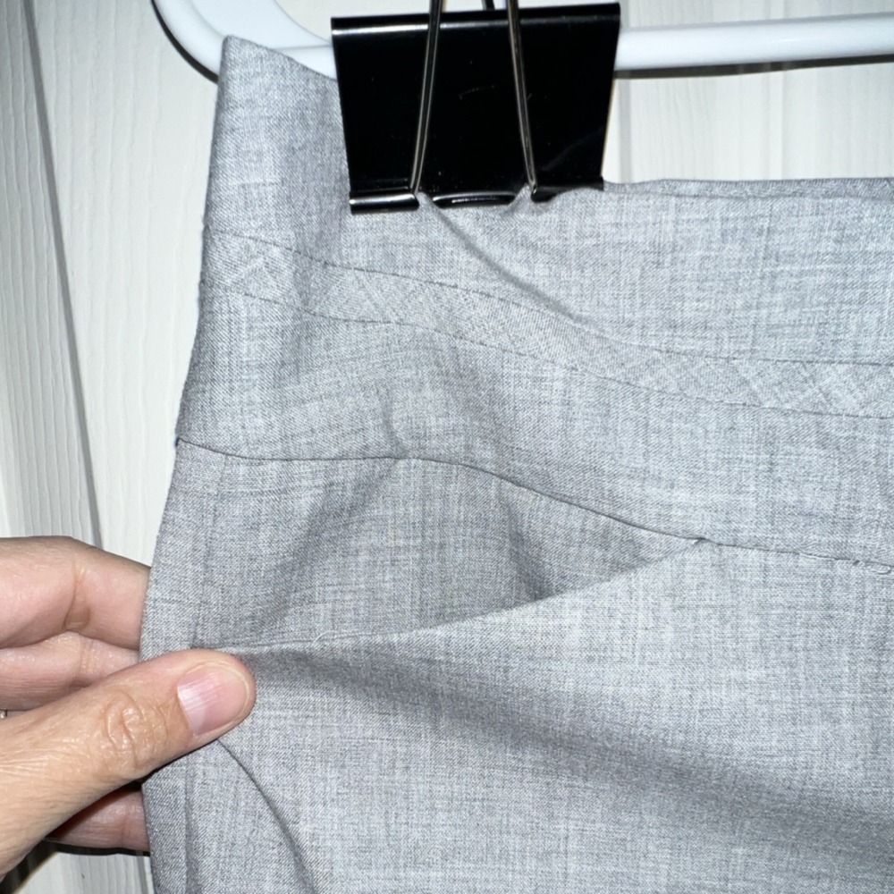 The Limited Drew Fit Dress Pants Gray, Wide Leg, 4 SHORT, Low Rise Double Button - Picture 5 of 15